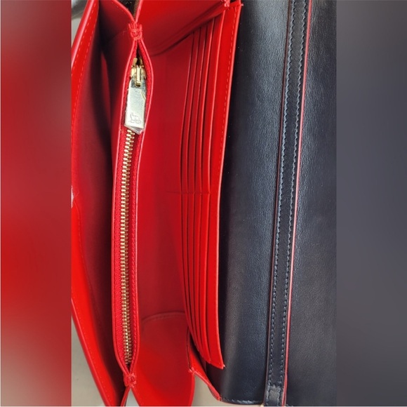 Christian Louboutin Tri Black & Leopard & Gold Studded Clutch / Shoulder Bag - Picture 8 of 12